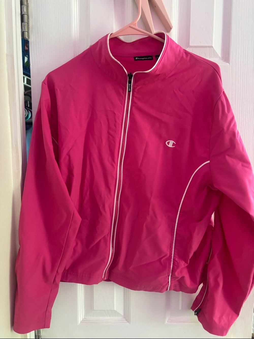 Champion Women's Hot Pink Full-Zip Bomber Jacket